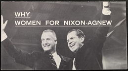 #PL424 - Richard Nixon 1968 Presidential Election Campaign Brochure  - Why Women for Nixon-Agnew