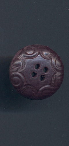 #BEADS0739 - Very Old Embossed and Painted German Wooden Button - As low as 30¢