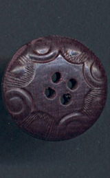 #BEADS0739 - Very Old Embossed and Painted German Wooden Button - As low as 30¢