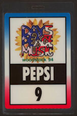 ##MUSICBP1146  - 1994 Woodstock Festival Laminate Backstage Pepsi Pass