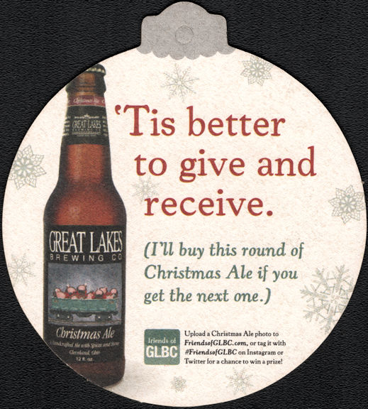 Great Lakes Christmas Ale Coaster Ornament