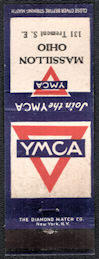 #TOB1MATCHES125 - YMCA Matchbook Cover - Massillon, Ohio