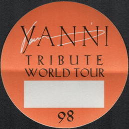 ##MUSICBP0102 - 1998 Yanni Tribute World Tour OTTO Cloth Backstage Pass