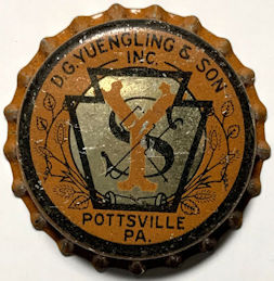 #BF260 - Super Rare Early Cork Lined Yuengling & Son Beer Bottle Cap