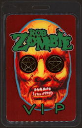 ##MUSICBP0463 - Rare Rob Zombie Laminated OTTO VIP Backstage pass from the Rock is Dead Tour