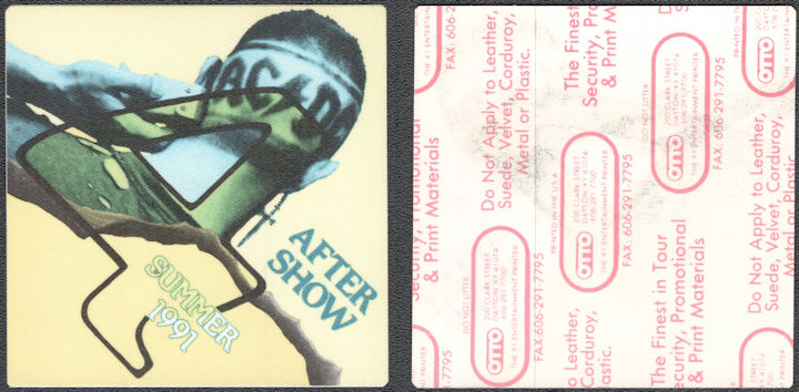##MUSICBP1219 - AC/DC OTTO Cloth After Show Pass from the Summer of 1991 Razors Edge Tour