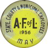 #PL164 - 1950s Tin Litho AFL CIO Employees Pinb...