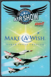 ##MUSICBP1165 - 2011 Fort Worth Alliance Air Show OTTO Sheet Laminate Pass For Make-A-Wish