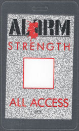 ##MUSICBP1949 - The Alarm OTTO Laminated All Access Pass from the 1985 Strength Tour 