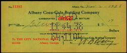 #CC077 - Scarce 1930s Albany, GA Coke Check