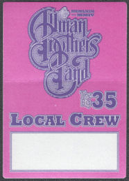 ##MUSICBP1265 - 2004 Allman Brothers Cloth Backstage Pass from  "The Big 35" Tour
