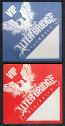 ##MUSICBP1229 -  Pair of Alter Bridge OTTO Cloth Backstage VIP Passes from the 2007 Blackbird Tour