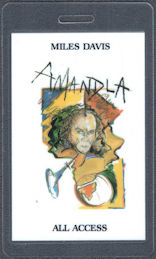 ##MUSICBP1613 - Miles Davis OTTO Laminated All Access from the 1989 Amandla Tour