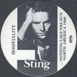 ##MUSICBP1793 - Sting OTTO Cloth Hospitality Pass from the 1988 Nothing Like the Sun Tour