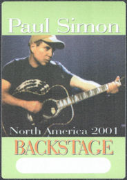 ##MUSICBP1706 - Paul Simon OTTO Cloth Backstage Pass from the 2001 North America Tour
