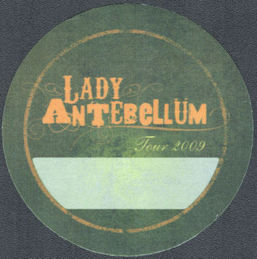 ##MUSICBP1580 - Lady Antebellum (Lady A) OTTO Cloth Backstage Pass from the 2009 Sun City Carnival Tour