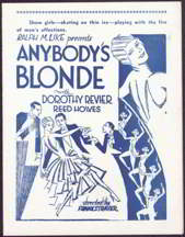 #ZZB054 - 1930s Anybody's Blonde Movie Flyer
