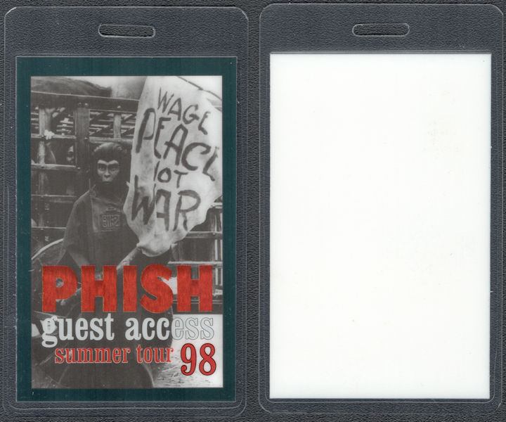 ##MUSICBP1899 - PHISH Laminated Guest Access 98 Backstage Pass Picturing Cornelius in Planet of the Apes