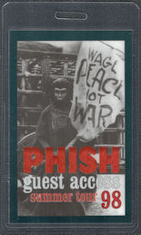 ##MUSICBP1899 - PHISH Laminated Guest Access 98 Backstage Pass Picturing Cornelius in Planet of the Apes