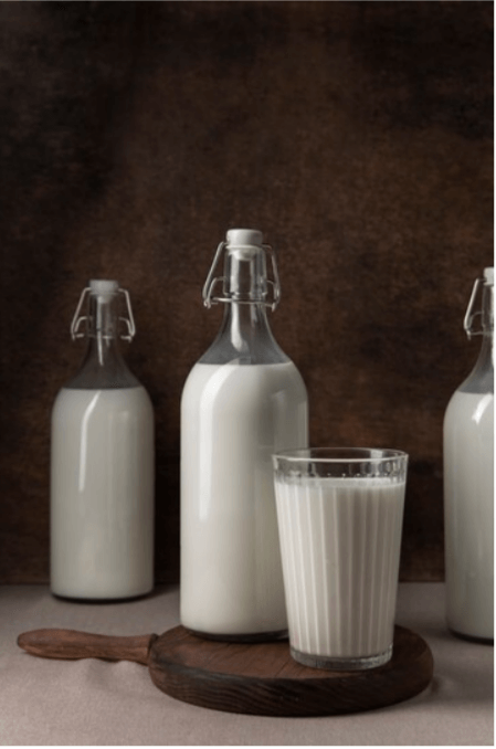 Vintage Glass Milk Bottles