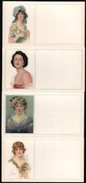 #UPaper225 - Group of 4 Salesman Sample Ink Blotters - Two Famous Artists