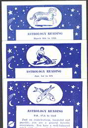 #ZZA143 - Complete Set of 48 Exhibit Supply Astrology Arcade Cards