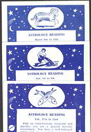 #TZCards143 - Complete Set of 48 Exhibit Supply Astrology Arcade Cards