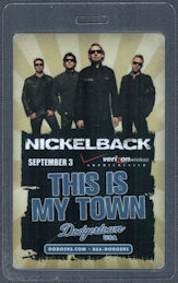 ##MUSICBP1676 - Nickelback OTTO Laminated Pass ...