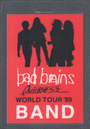 ##MUSICBP2118  - Scarce Bad Brains OTTO Laminated Band Pass from the 1989 Quickness World Tour