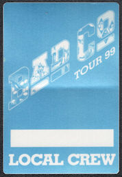 ##MUSICBP1223  - Bad Company OTTO Backstage Local Crew Pass from the 1999 Tour