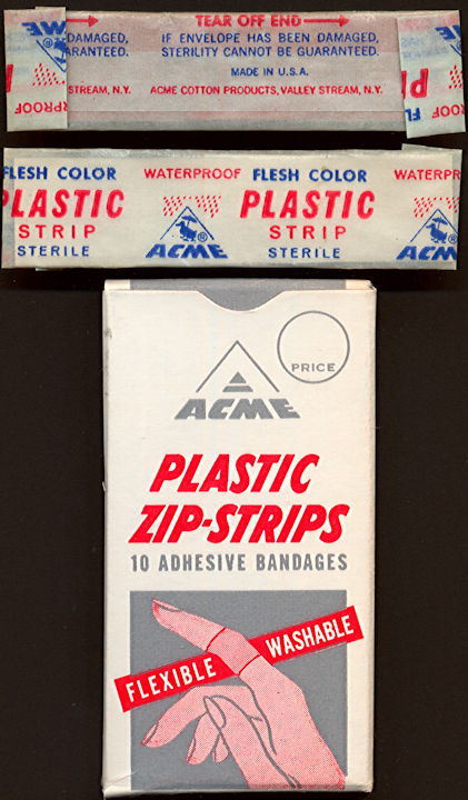 #CS407 - Full Box of Ten 1950s Acme Bandages