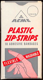 #CS407 - Full Box of Ten 1950s Acme Bandages