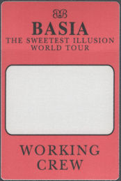 ##MUSICBP2117  - Rare Basia OTTO Cloth Working Crew Pass from the 1994 Sweetest Illusion Tour