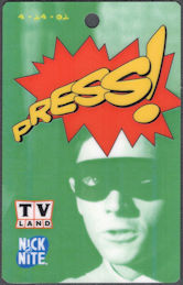 ##MUSICBP1659 - Batman OTTO Sheet Laminate Backstage Pass from the 2002 Reintroduction Show of Batman on Nick at Nite