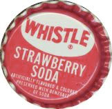 #BF011 - Group of 10 Whistle Strawberry Plastic Lined Soda Caps