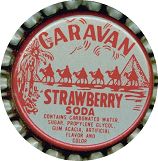 #BF016 - Group of 10 Caravan Strawberry Bottle Caps