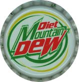 #BC046 - Group of 10 Diet Mountain Dew Plastic Lined Soda Caps