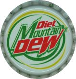 #BF046 - Group of 10 Diet Mountain Dew Plastic Lined Soda Caps