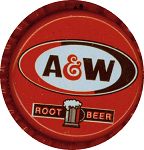 #BF044 - Group of 10 A and W caps picturing Mug of Root Beer