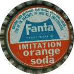 #BF100  - Group of 10 Fanta Orange Cork Lined Soda Caps