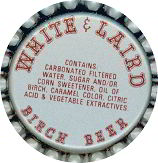 #BF132 - Group of 10 White & Laird BIrch Beer Soda Bottle Caps