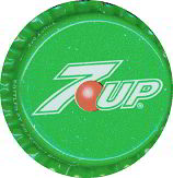 #BC031 - Group of 10 Green and Red 7up Soda Caps
