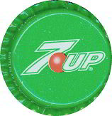 #BF031 - Group of 10 Green and Red 7up Soda Caps