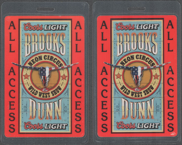 ##MUSICBP1941  - Brooks & Dunn All Access Laminated PERRi Backstage Pass from the Neon Circus Wild West Show Tour - Keith Urban