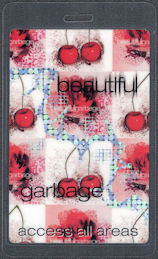 ##MUSICBP1999  - Garbage Perri Laminated Access All Areas Pass from the 1998-99 Beautiful Garbage Tour