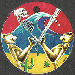 ##MUSICGD2035 - Grateful Dead Car Window Tour Sticker/Decal - Grateful Dead Bears Juggling a Skeleton