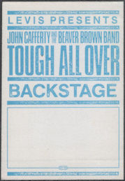 ##MUSICBP2035 - John Cafferty & The Beaver Brown Band OTTO Cloth Backstage Pass from the 1985 "Tough All Over" Tour