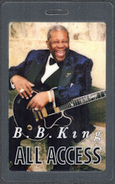 ##MUSICBP1441 - B. B. King Laminated OTTO All Access Pass From the 1999 Let the Good Times Roll Tour