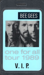 ##MUSICBP0736 - Bee Gees OTTO Laminated Backstage VIP Pass from the 1989 One For All Tour