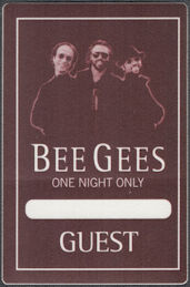 ##MUSICBP1437 - Bee Gees Cloth OTTO Guest Pass from the 1997 One Night Only Tour